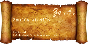 Zsuffa Aldán névjegykártya